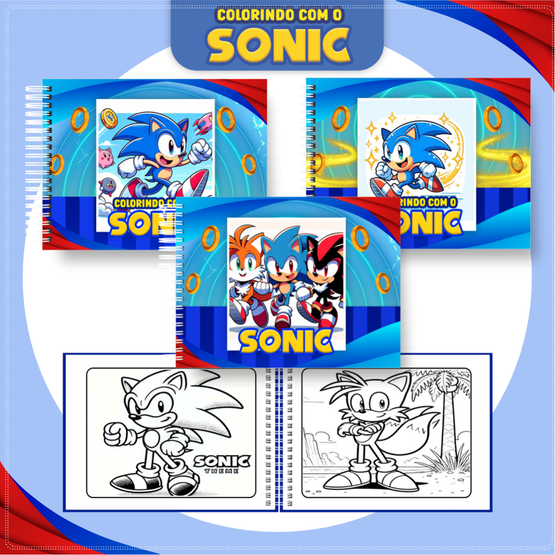 Livro de Colorir Bobbie Goods Sonic - Toca Kids