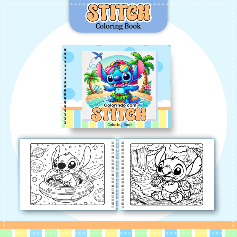 Livro de Colorir Bobbie Goods Stitch para meninos - Toca Kids