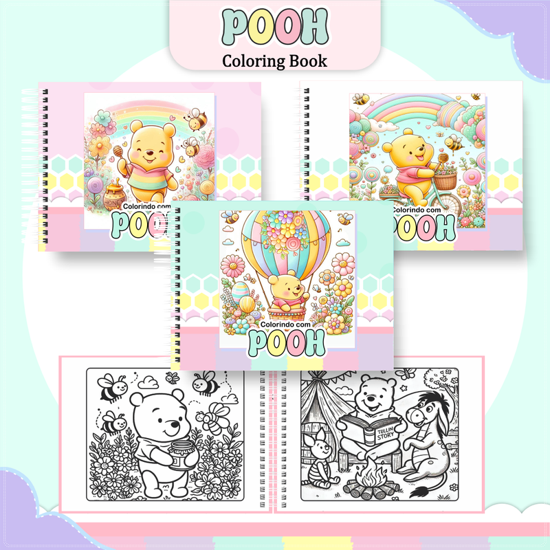 Livro de Colorir Bobbie Goods Ursinho Pooh - Toca Kids