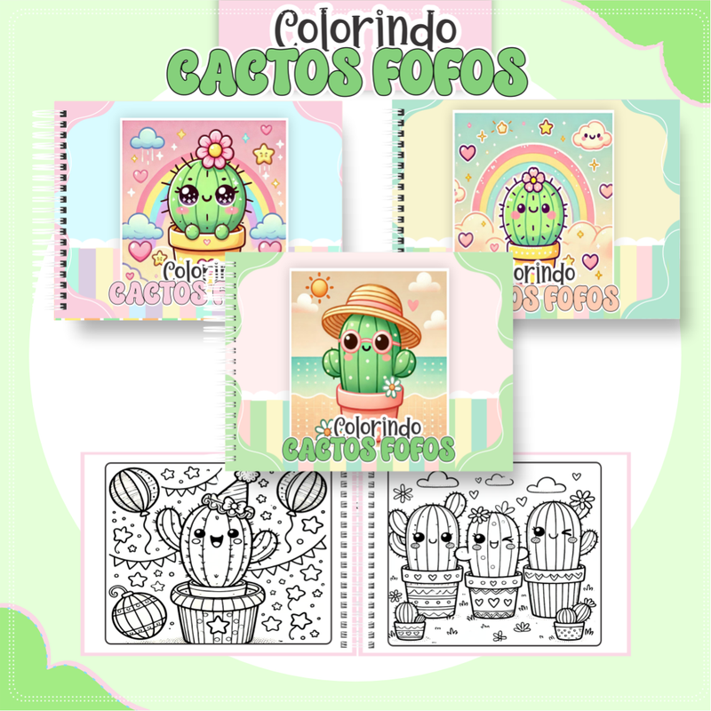 Livro de Colorir Bobbie Goods Cactos Fofos - Toca Kids