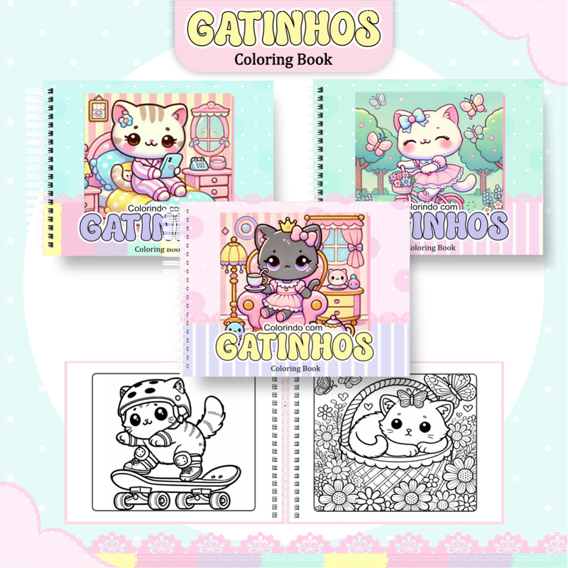 Livro de Colorir Bobbie Goods Gatinhos - Toca Kids