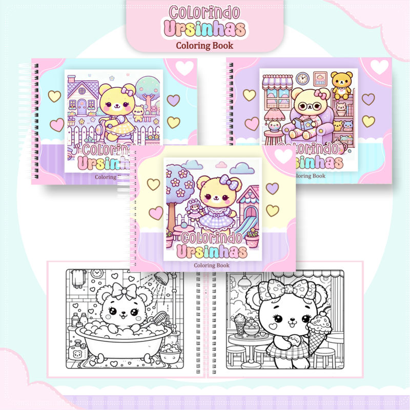 Livro de Colorir Bobbie Goods Ursinhos - Toca Kids