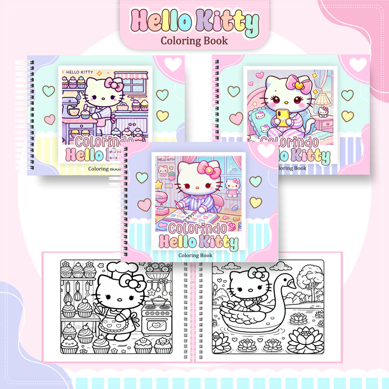 Livro de Colorir Bobbie Goods Hello Kitty - Toca Kids