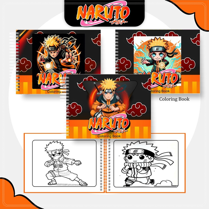 Livro de Colorir Bobbie Goods Naruto - Toca Kids