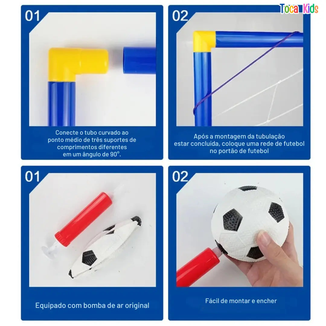 Brinquedo Chute a Gol Infantil – Trave e Bola Jogo de Futebol para Crianças