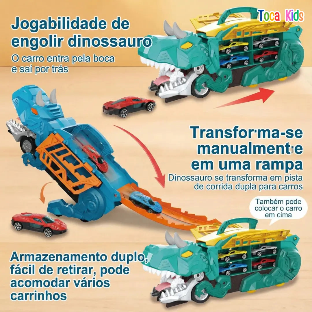 Pista de Dinossauro Dino Truck | Aventura Pré-Histórica – Toca Kids