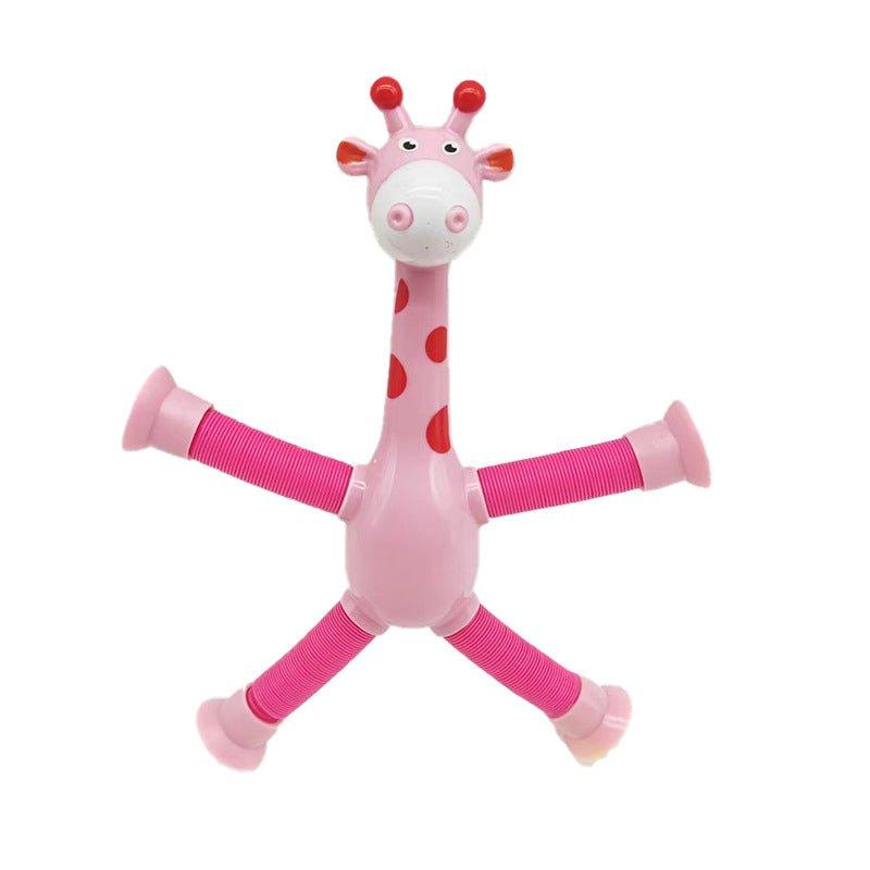 Kit 4 Girafas Telescópicas Pop Tube com Ventosa – Brinquedo Sensorial Fidget