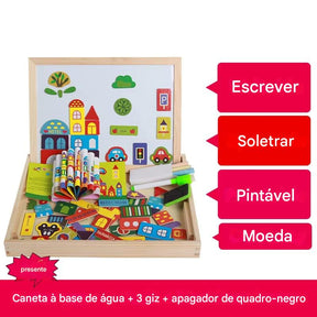 Caixa Quebra Cabeça Magnético Animais