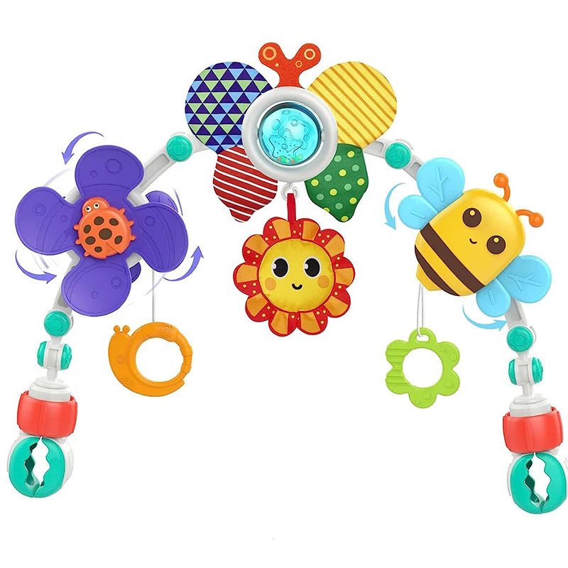 Arco de Atividades Universal para Carrinho e Bebê Conforto – Móbile Sensorial