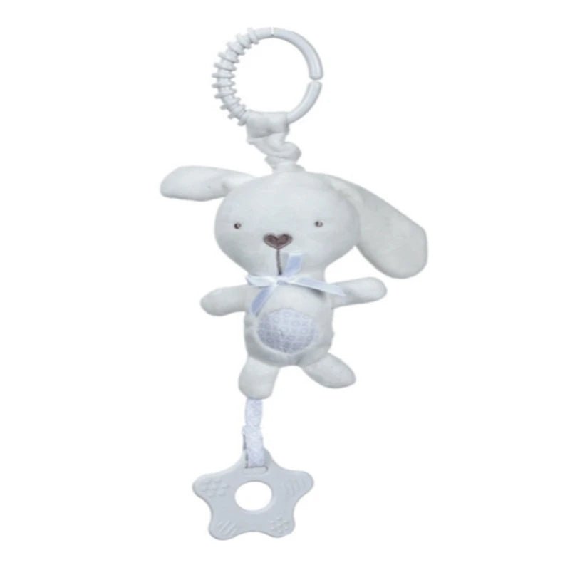 Pendente de Pelúcia com Mordedor e Chocalho para Carrinho e Berço