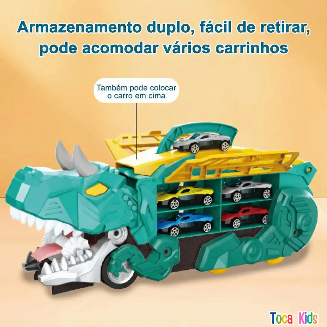 Pista de Dinossauro Dino Truck | Aventura Pré-Histórica – Toca Kids