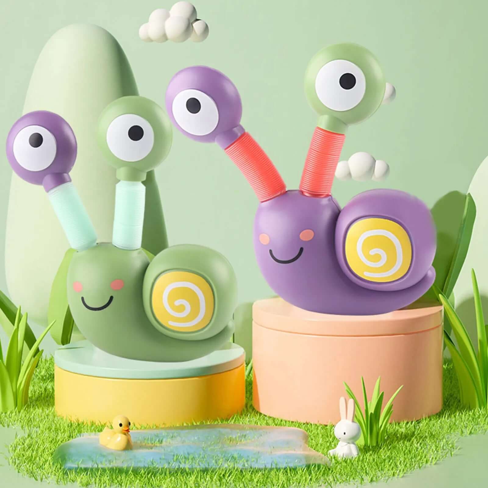 Caracol Luminoso Pop Tubes – Brinquedo Sensorial Fidget para Crianças