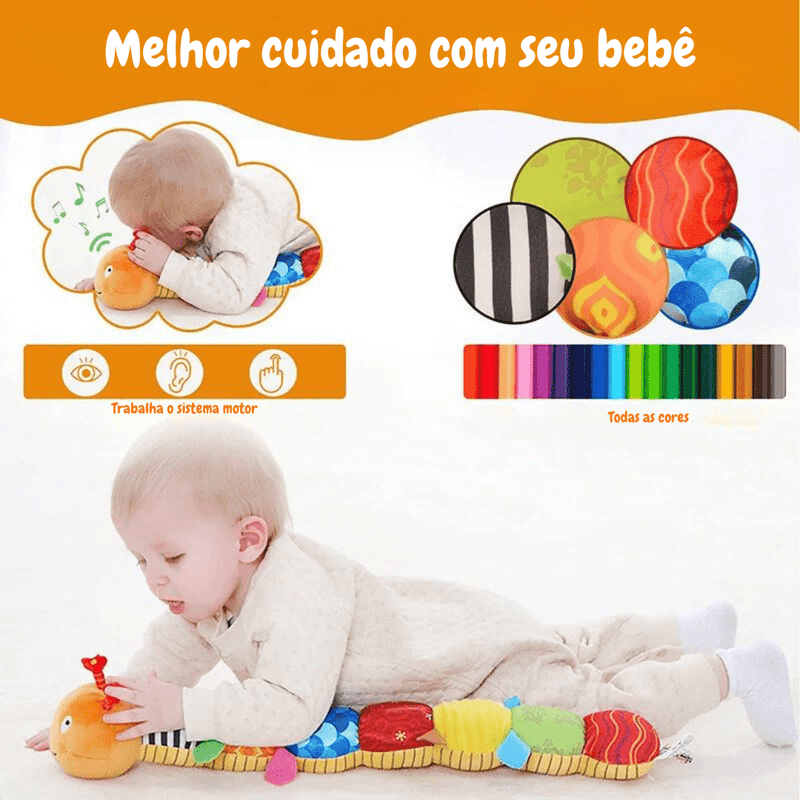 Brinquedo Musical de Lagarta - Pelúcia para Bebês