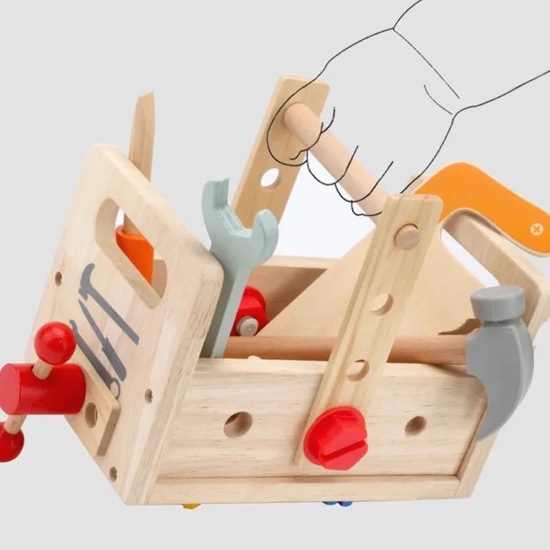 Kit de Ferramentas Infantil Montessori – Brinquedo Educativo de Ferramentas
