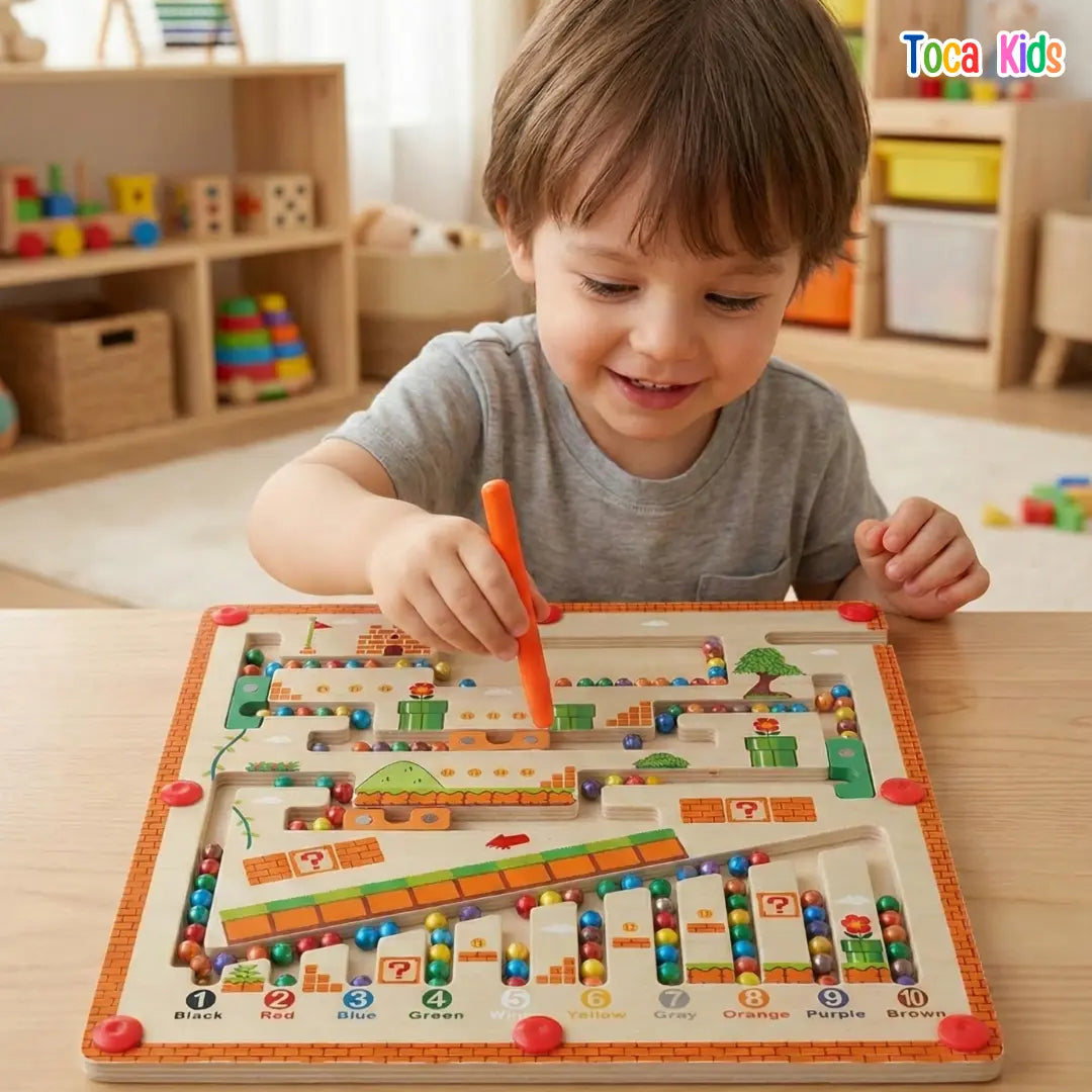 Labirinto Magnético Montessori | Raciocínio & Coordenação – Toca Kids
