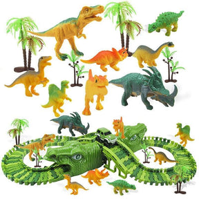 Pista Jurássica com 8 Dinossauros Brinde | Aventuras Pré-históricas – Toca Kids