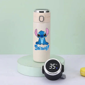 Garrafa Térmica Stitch e Angel – Mantenha Suas Bebidas na Temperatura Perfeita com Muita Fofura! 💙💜