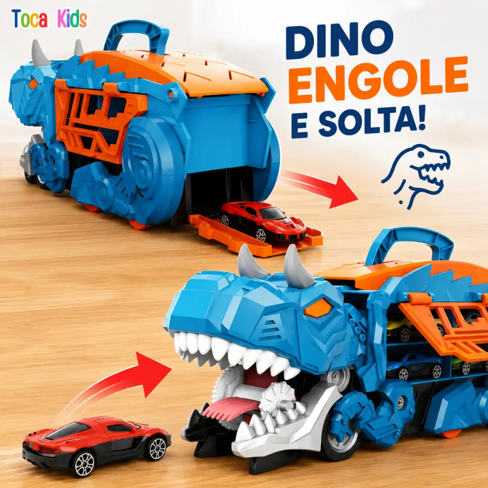 Dino Truck com mecanismo para entrada e saída dos carrinhos