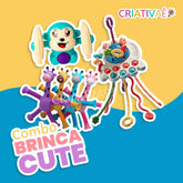 Combo Brinca Cute (Macaquinho + Mordedor montessori + Girafinhas que esticam)