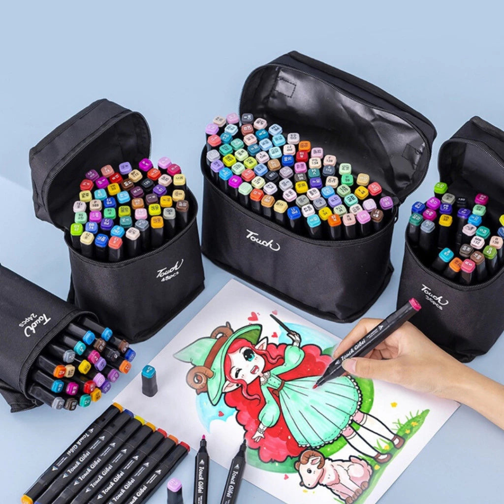 Kit de Canetas Touch Ponta Dupla – Dê Vida ao Seu Stitch! 💙