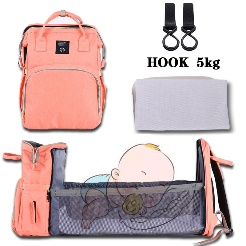 Mochila Maternidade Multifuncional com Trocador Extensível