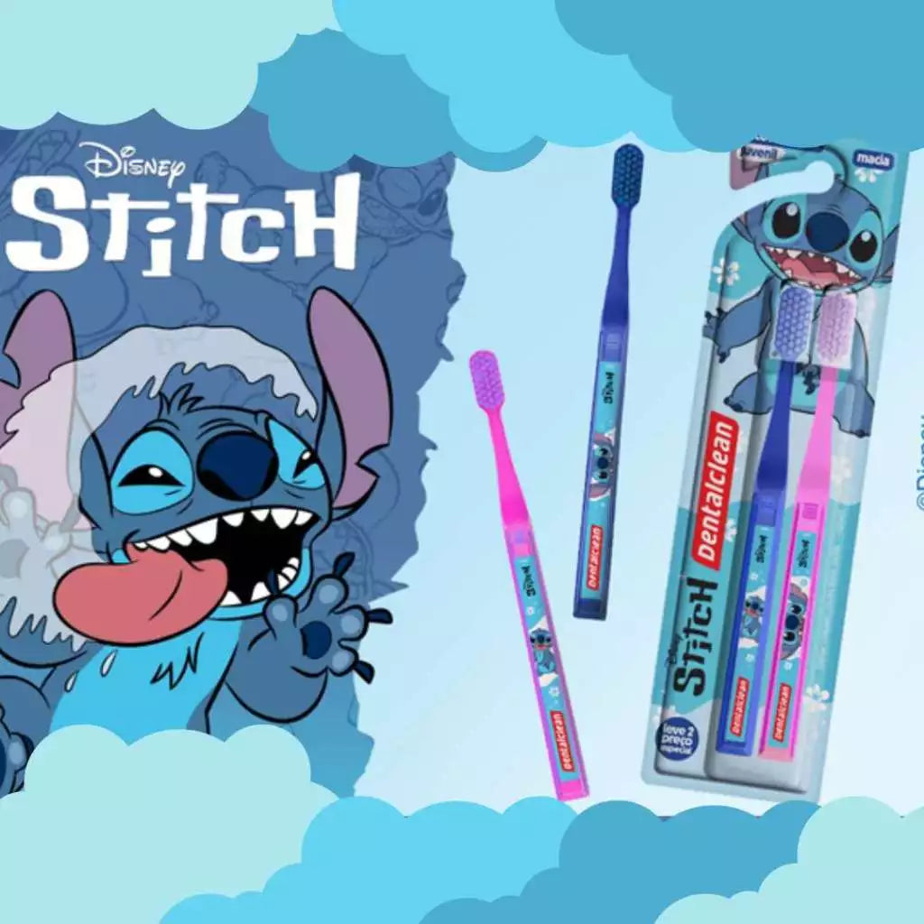 Kit de Escovas de Dente Stitch – Cuide do Seu Sorriso com Estilo! 💙🦷
