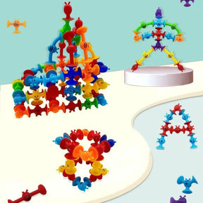Brinquedo de Construção com Ventosa Educativo 48pcs | Toca Kids