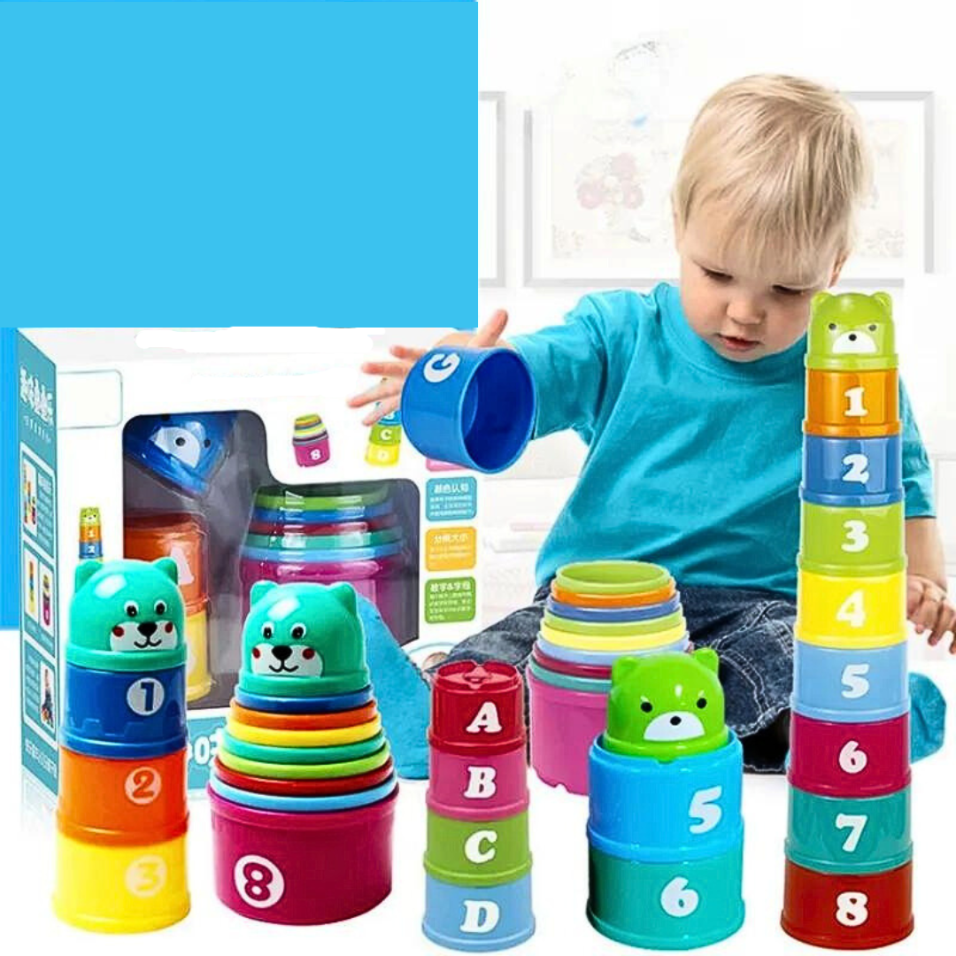 Kit Educativo de Empilhar – Brinquedo de Coordenação Motora Montessori