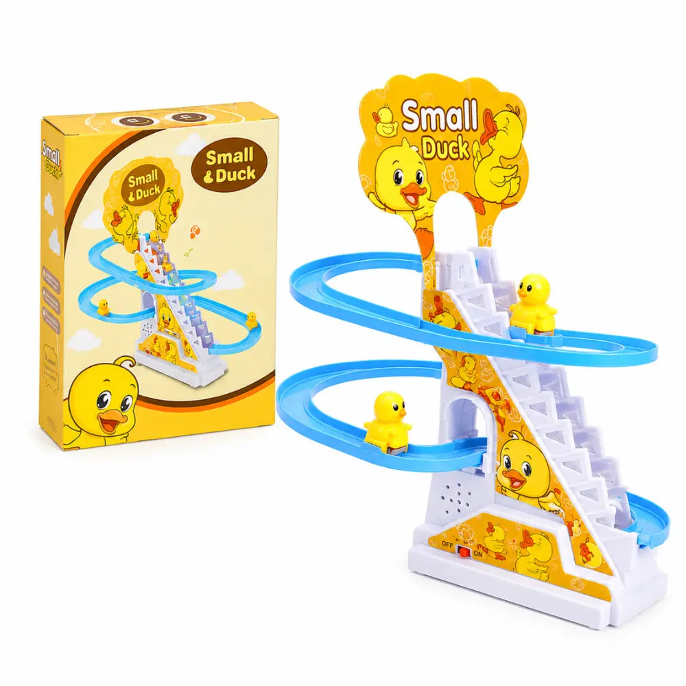 Escorregador de patinhos brinquedo interativo infantil com pista e patinhos