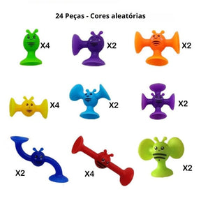 Brinquedo de Construção com Ventosa Educativo 48pcs | Toca Kids