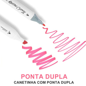Kit de Canetas Touch Ponta Dupla – Dê Vida ao Seu Stitch! 💙