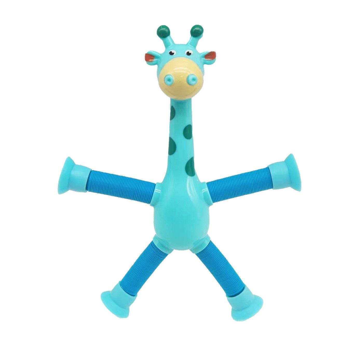 Kit 4 Girafas Telescópicas Pop Tube com Ventosa – Brinquedo Sensorial Fidget