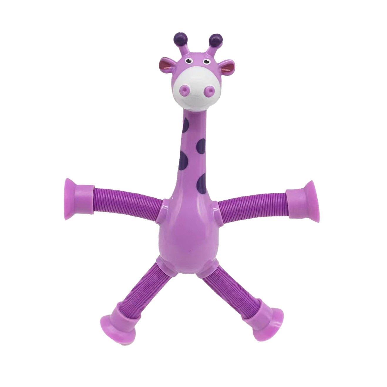 Kit 4 Girafas Telescópicas Pop Tube com Ventosa - Brinquedo Sensorial Fidget