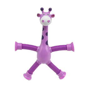 Kit 4 Girafas Telescópicas Pop Tube com Ventosa - Brinquedo Sensorial Fidget