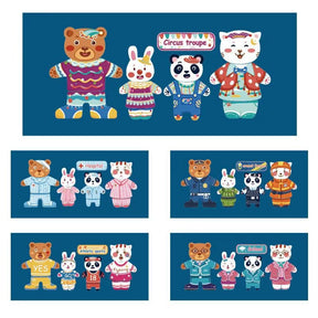 Caixa Quebra Cabeça Magnético Animais