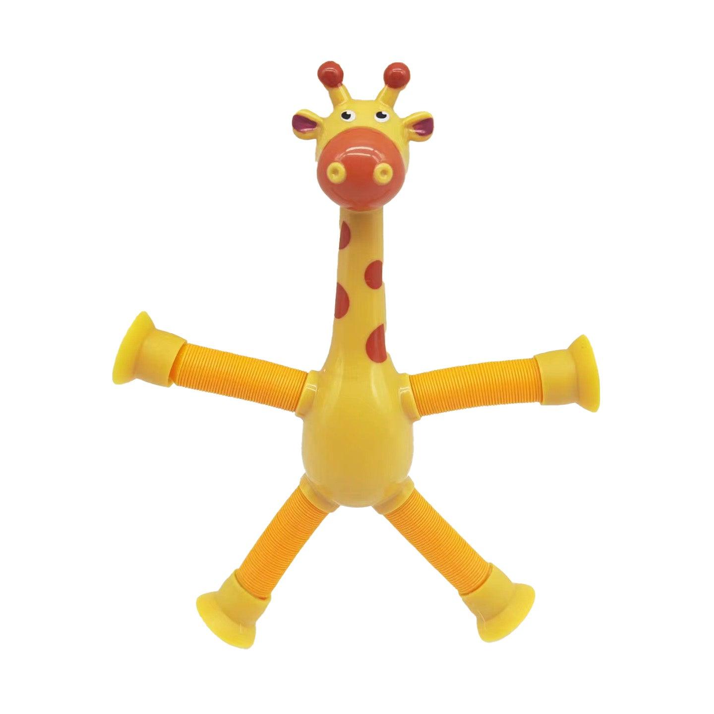Kit 4 Girafas Telescópicas Pop Tube com Ventosa – Brinquedo Sensorial Fidget