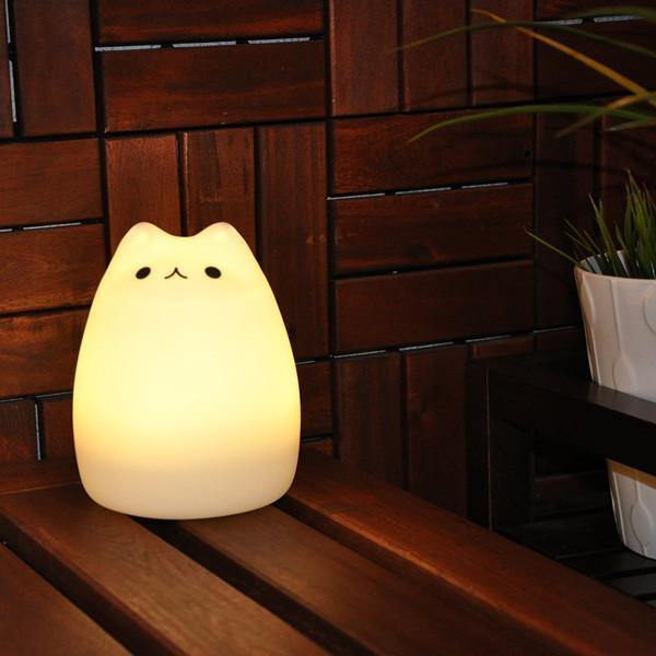 Gato Abajur - Muda de Cor com Sensor ao Toque - Prime Fit