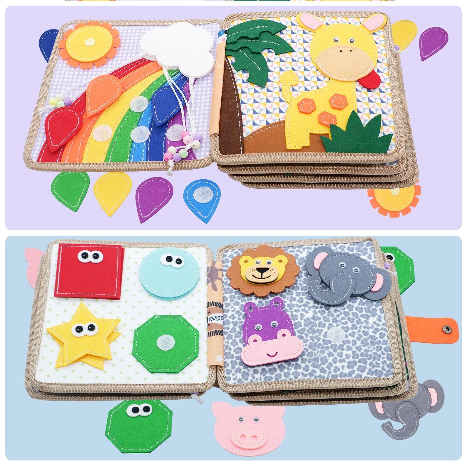 Livro de Pano Educativo Sensorial | Brinquedo Infantil – Toca Kids