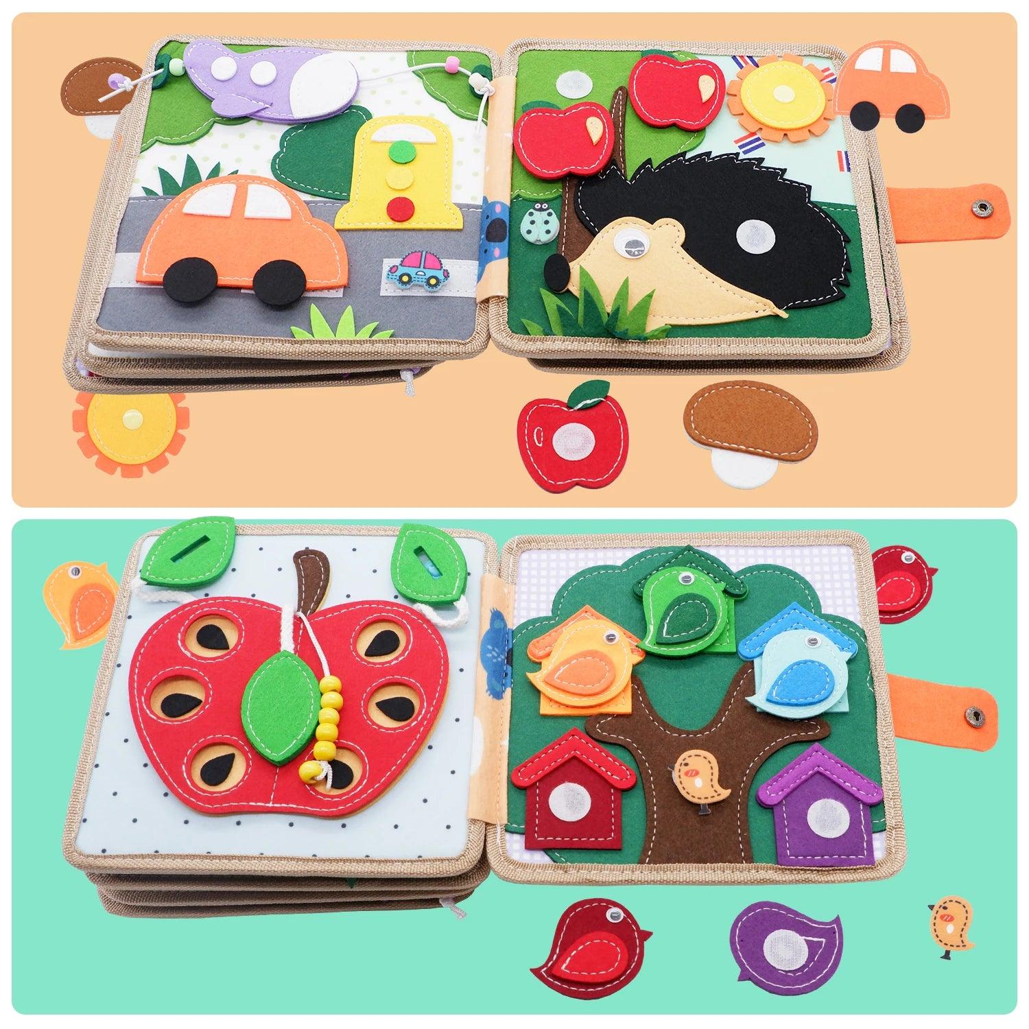 Livro de Pano Educativo Sensorial | Brinquedo Infantil – Toca Kids