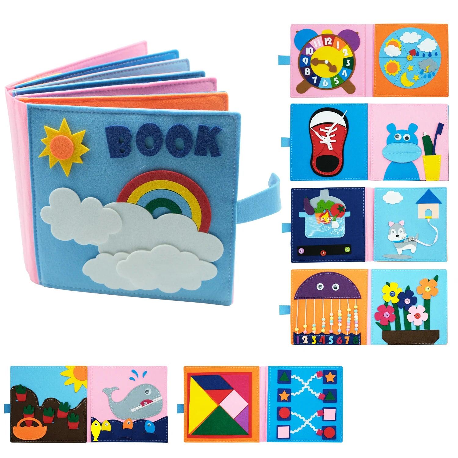 Livro de Pano Educativo Sensorial | Brinquedo Infantil – Toca Kids