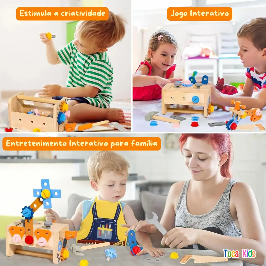 Kit de Ferramentas Infantil Montessori – Brinquedo Educativo de Ferramentas