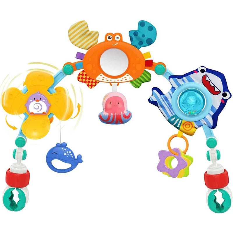 Arco de Atividades Universal para Carrinho e Bebê Conforto – Móbile Sensorial