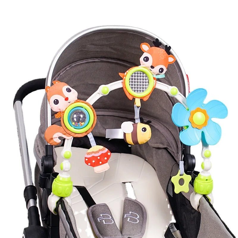 Arco de Atividades Universal para Carrinho e Bebê Conforto – Móbile Sensorial