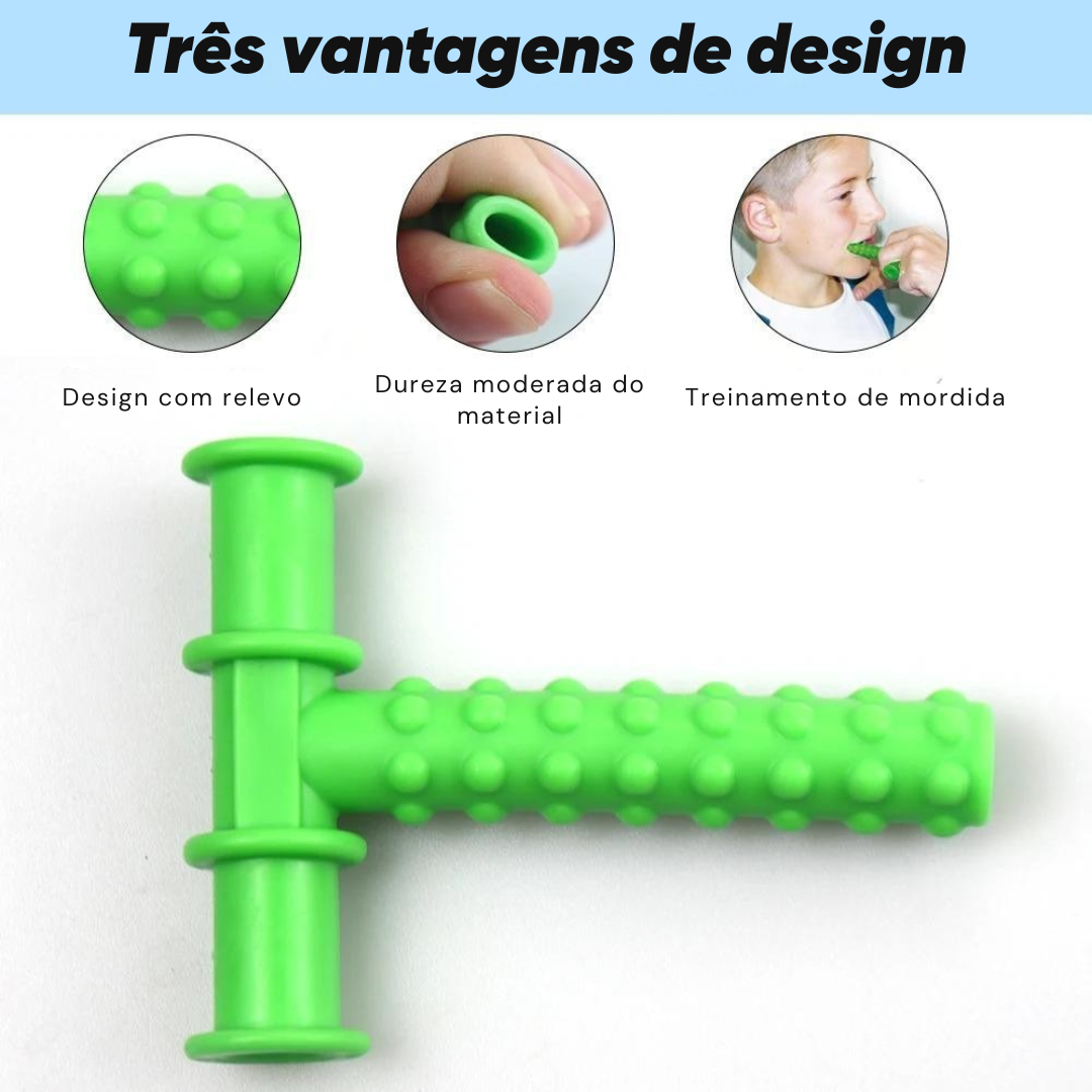 Kit Mordedor Sensorial Terapêutico Palito para Autismo e TDAH - Texturizado